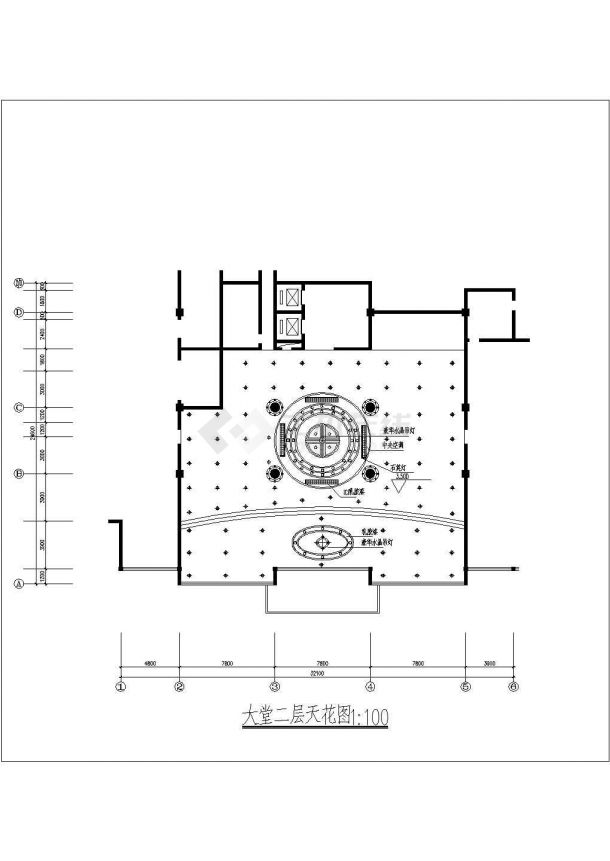 某地二层西餐厅建筑CAD图-图二