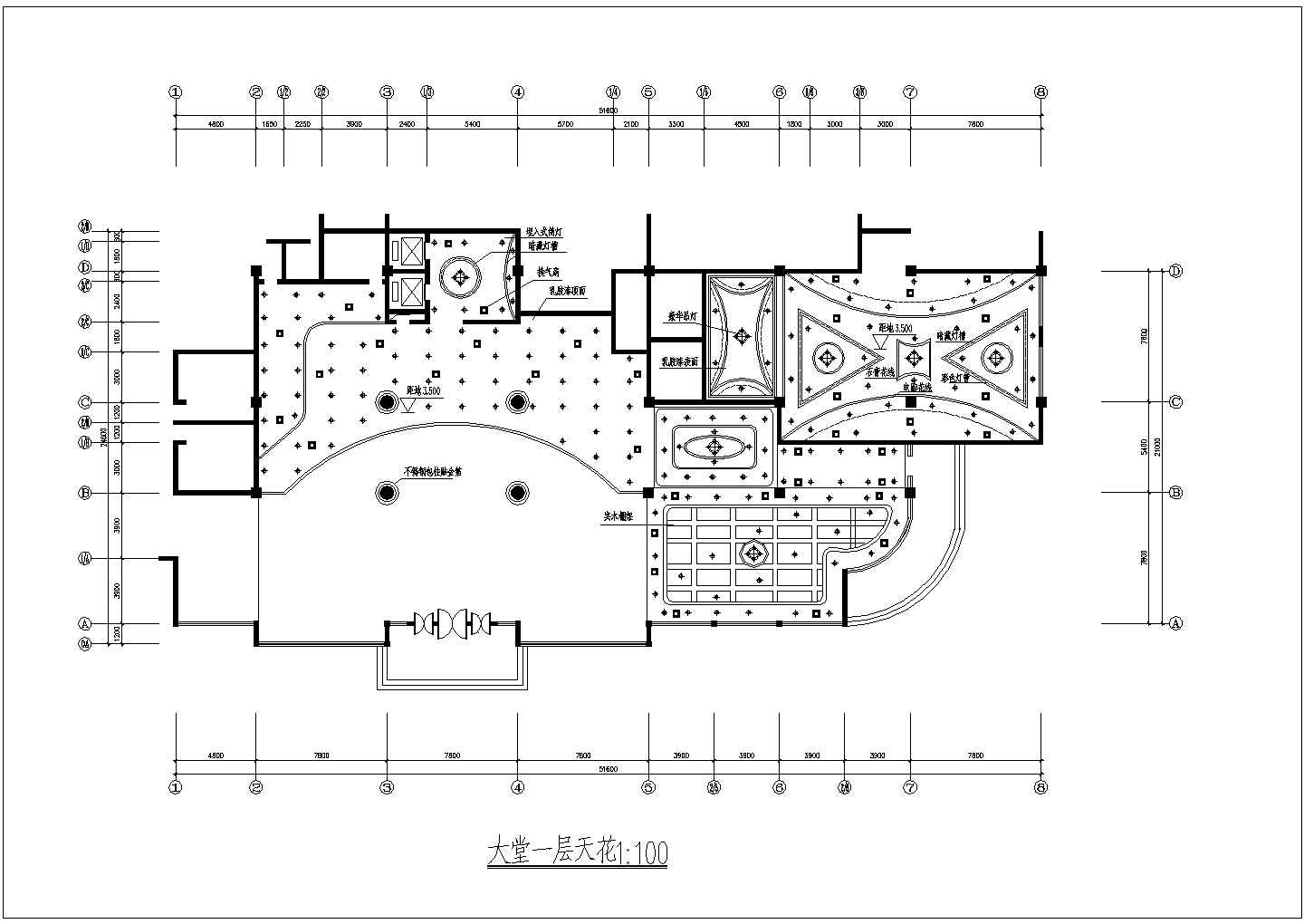 某地二层西餐厅建筑CAD图