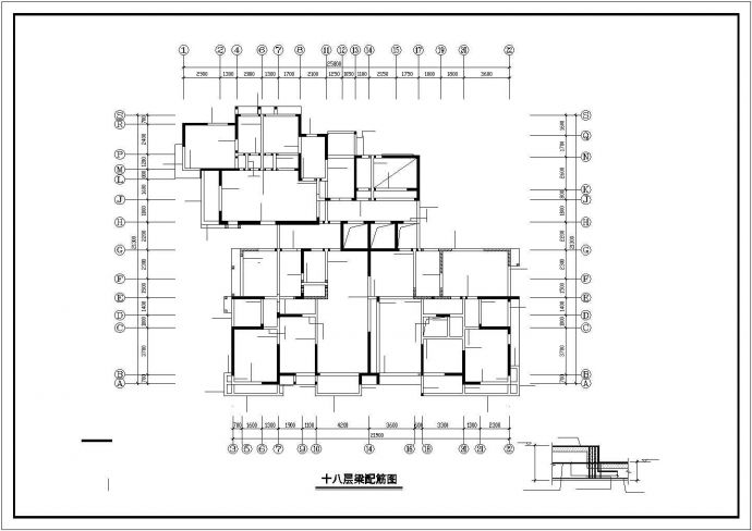 十八层剪力墙住宅结构设计图纸_图1