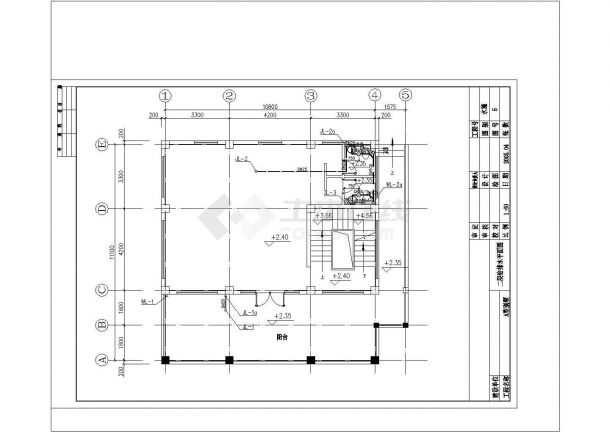 某小区精美A型别墅给排水CAD图-图二