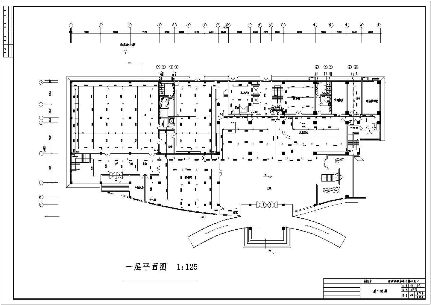 高层综合楼给排水CAD布置图