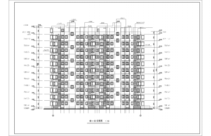 十几层小高层剪力墙结构住宅楼cad施工图_图1