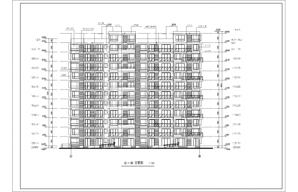 十几层小高层剪力墙结构住宅楼cad施工图-图二
