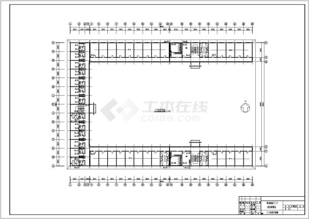 淮南某高校多层宿舍楼给排水CAD布置图-图二