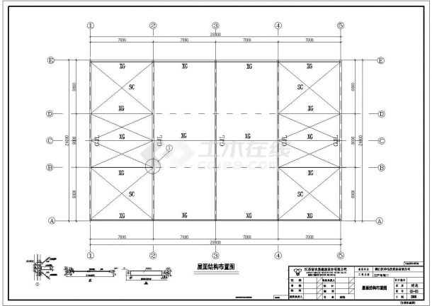 某钢结构厂房建筑设计施工图-图二