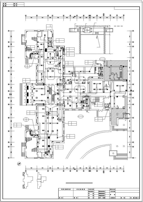 [哈尔滨]百货商城空调通风设计竣工图(知名院图纸含空调电气设计)-图一