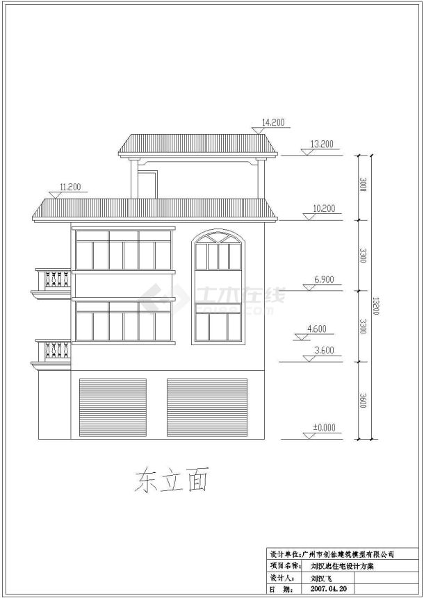 某地小型精致临街住宅设计CAD-图一