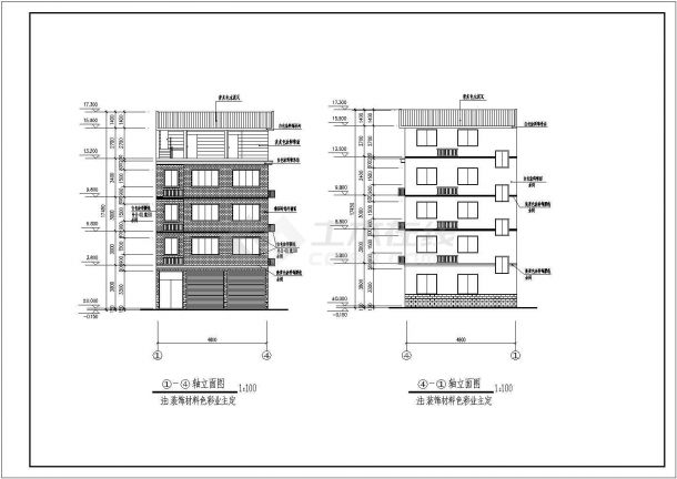 经典5层农房结构设计施工图（含建筑设计）-图一