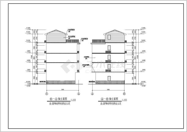 经典5层农房结构设计施工图（含建筑设计）-图二