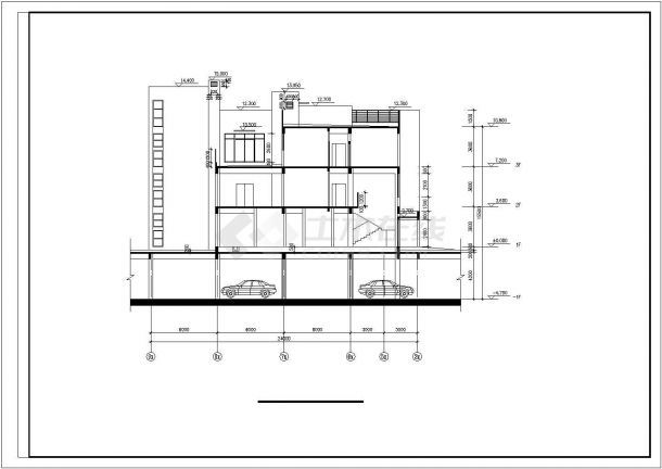 小区幼儿园建筑施工平立面CAD详细图集-图一