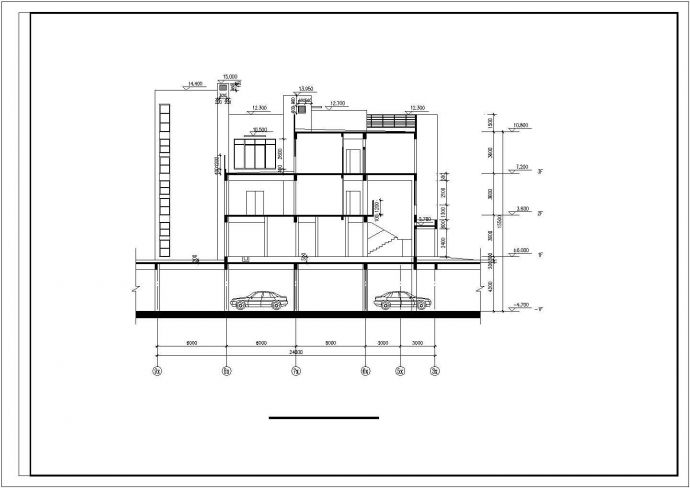 小区幼儿园建筑施工平立面CAD详细图集_图1