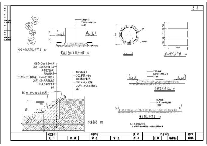 某办公楼屋顶花园绿化施工说明图纸_图1