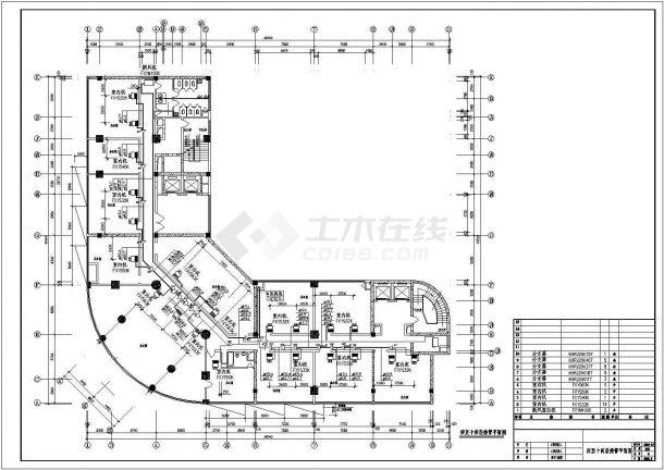 某高层商务楼空调接管施工设计CAD图纸-图一