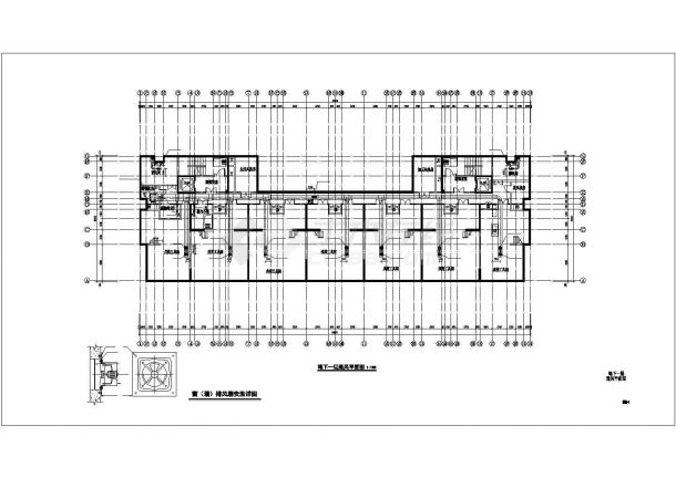 天津某酒店型公寓通风设计图（含平面图、系统图、大样详图）-图二