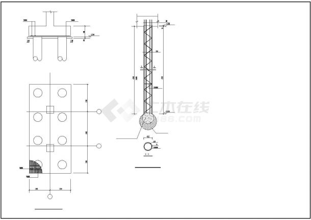 桩基础布置桩基础说明和承台大样图-图一
