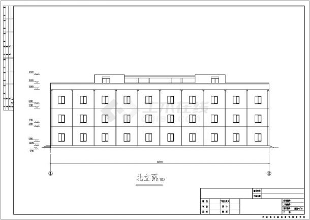 某地3层砖混结构办公楼结构设计施工图-图二
