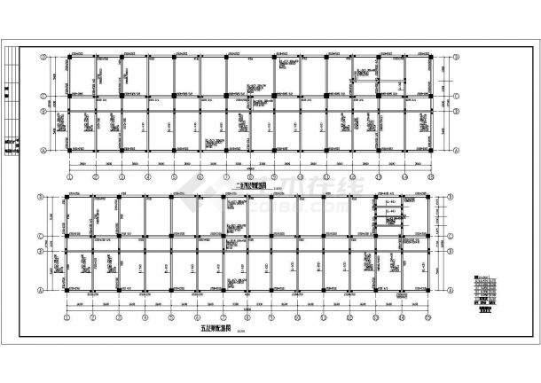 多层住宅楼底框剖面CAD参考图-图二