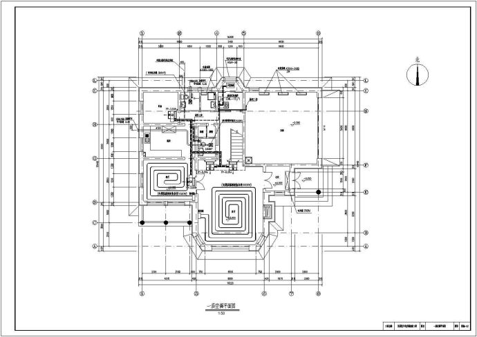 北方某二层别墅户式空调与采暖全套设计图纸_图1