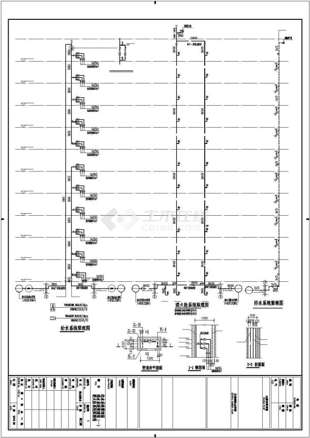 [河南]普通高层住宅给排水施工图-图一