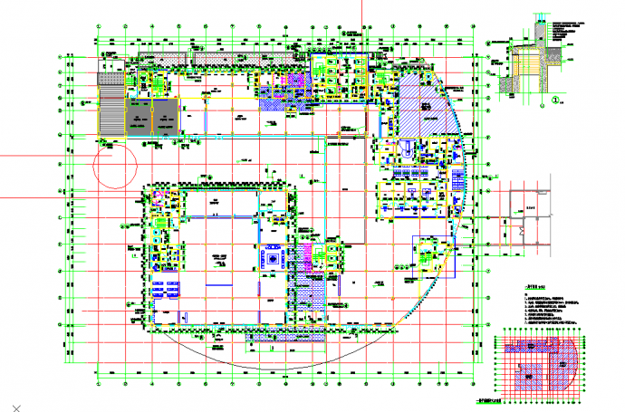 医院平面施工CAD参考图_图1