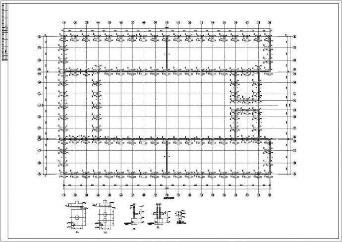某高校钢结构机械制造实训中心结构设计施工图_图1