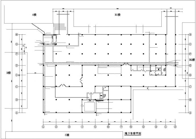 某车库消防电力电气设计CAD图_图1