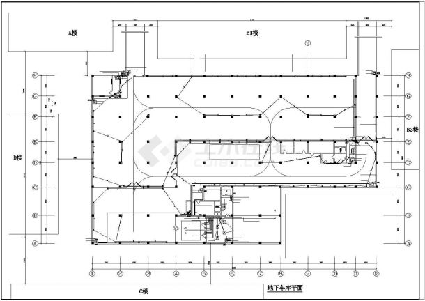 某车库消防电力电气设计CAD图-图二