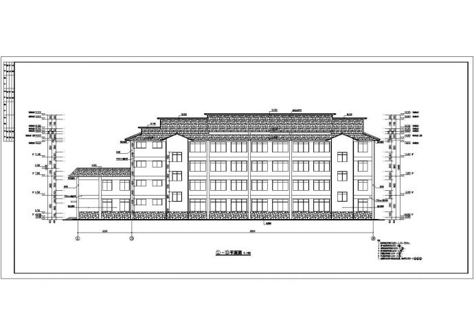 某中学4层框架结构综合楼建筑设计施工图_图1