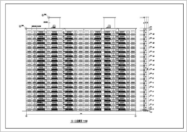 某地学校住宅楼建筑施工图（共8张）-图一