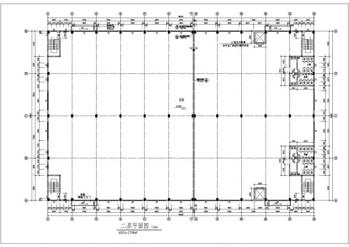 某二层车间建筑施工图（共6张）_图1