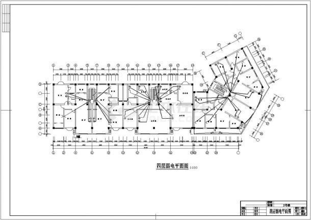 大规模住宅楼照明系统设计CAD布置图-图二