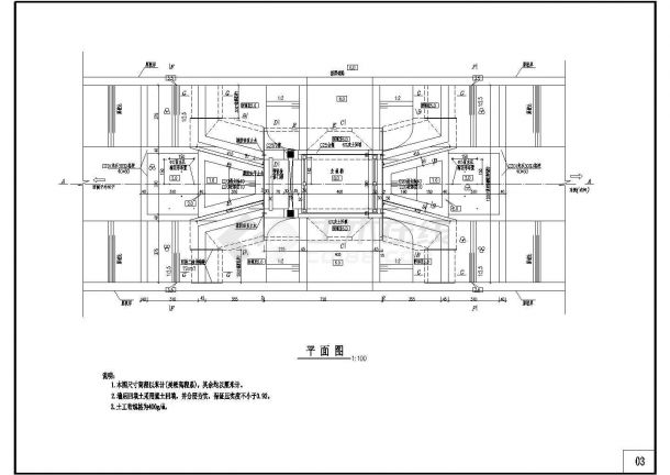 某处的小型圩口闸门的施工图方案的设计-图一