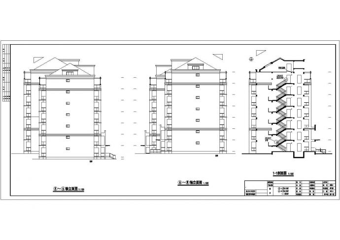 某地7层带阁楼住宅楼建筑方案设计图_图1