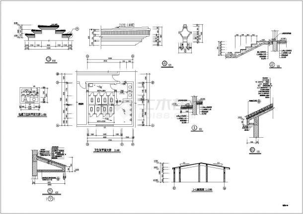 观光农业园餐厅扩展工程建筑设计CAD施工图纸-图二