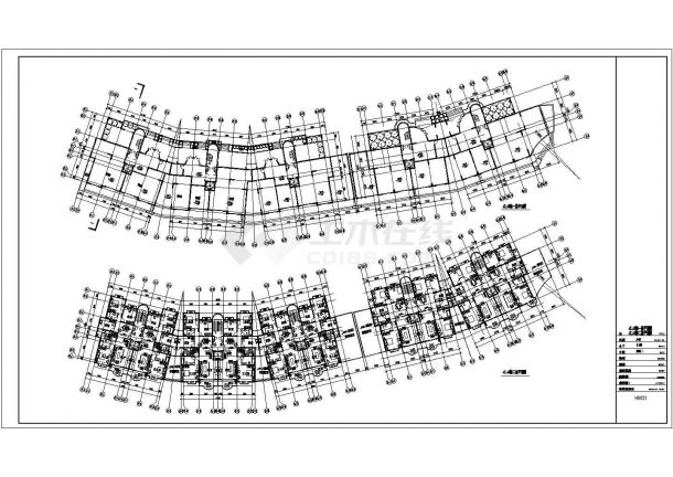 高层商住楼建筑全套设计施工CAD图-图二