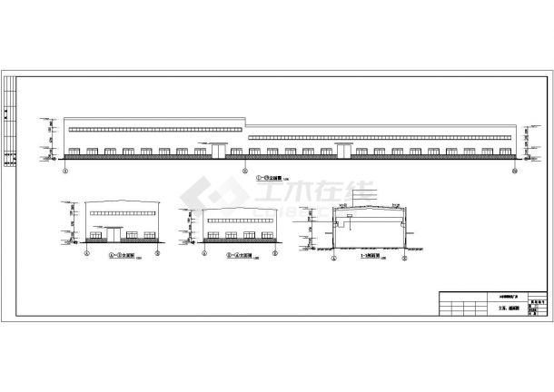 黄冈某24米跨钢结构厂房图纸-图二