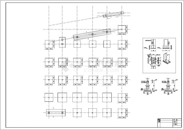 [济南]四层钢框架结构车间办公楼结构图（局部五层）-图一