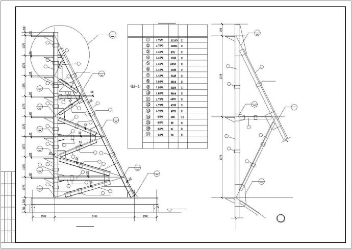 屋顶大型广告牌结构CAD规划参考图_图1