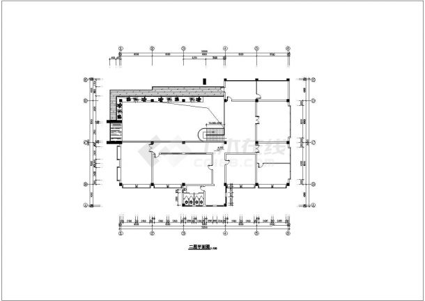 一套办公别墅建筑施工CAD图-图一