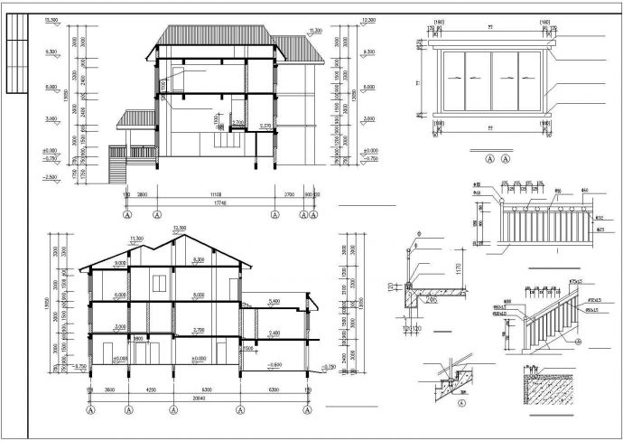某地一套别墅建筑设计CAD图_图1