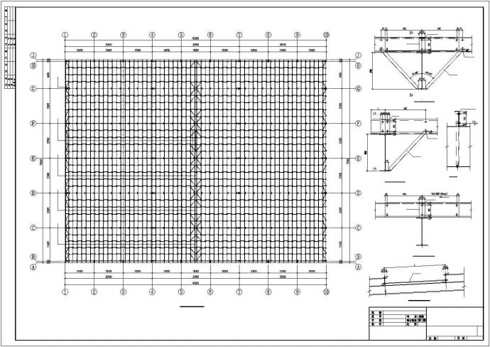 某3×30米跨混凝土柱钢屋面带吊车厂房结构设计图_图1