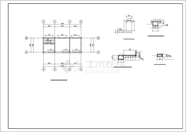 单层砖混配电室结构施工图(含建施)-图二
