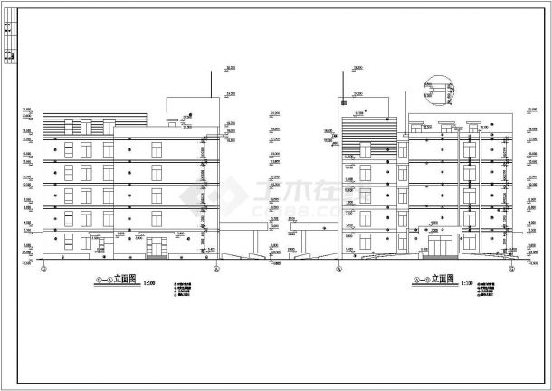 某5层砖混结构专科医院建筑施工图纸-图二