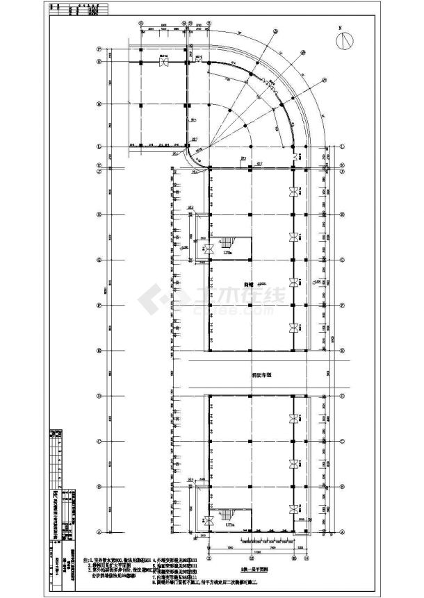 一套公司宿舍楼全套建筑施工图（含设计说明）-图二