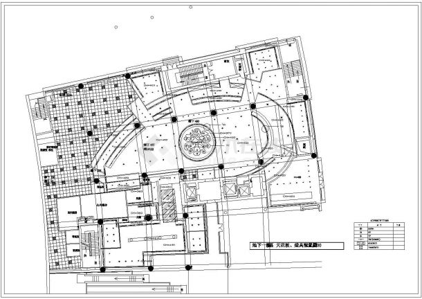 中关村餐厅装修施工CAD设计图-图二