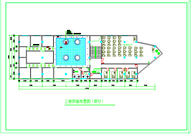休闲中心建筑设计CAD平面布置图