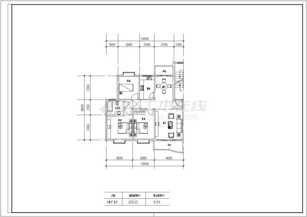 某地区一些大小平米不同的建筑户型图-图二