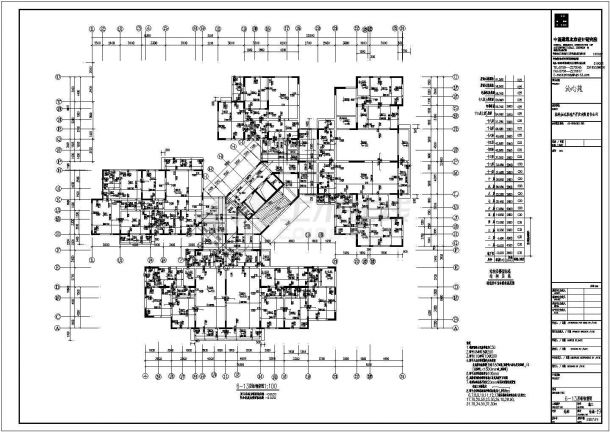 某地18层框支剪力墙结构办公楼结构设计施工图-图一