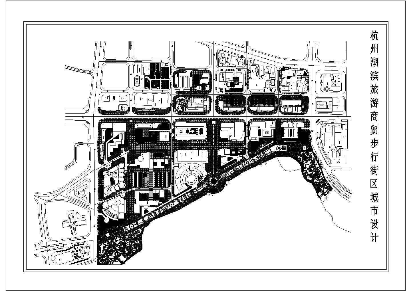 杭州大型商业步行街区CAD全套设计施工图纸
