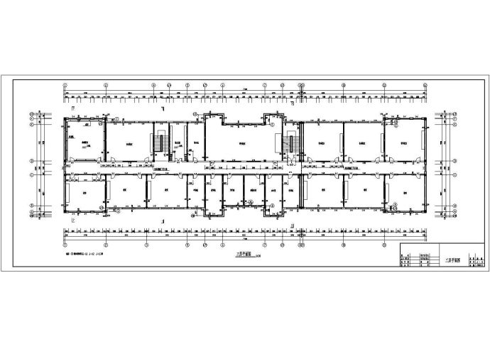 某小学教学楼建筑设计CAD图（标注详细）_图1